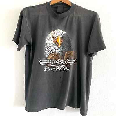 #ad Harley Davidson Vintage 3D Emblem Single Stitch Classic Eagle Graphic T Shirt $199.00