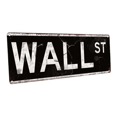 #ad Wall St. Metal Sign; Wall Decor for Home and Office $44.99