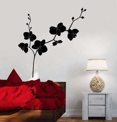 #ad #ad Vinyl Wall Decal Orchid Flower Shop Floral Bedroom Design Stickers 1080ig $21.99