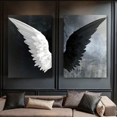 #ad quot;Stunning Angel Wings Wall Art Set of 2 15.7x23.6in Modern Decor for Homequot; $23.00