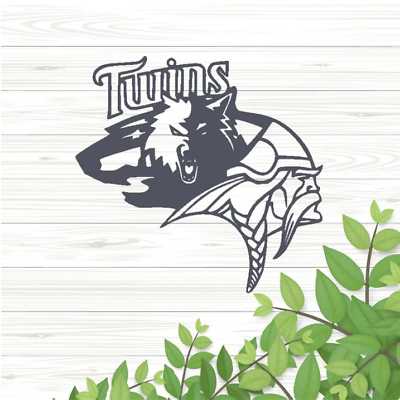 #ad Minnesota Sports Metal Sign Vikings Twins Wild Timberwolves Home Decor Wall Art $70.00