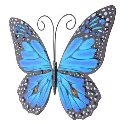 #ad Metal Butterfly Wall Decor for Garden and Home Blue $10.57