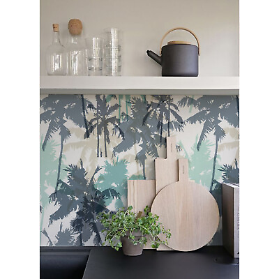 #ad Non woven wallpaper Palms Traditional Easy on Wall Mural Home Decor Decal $260.95