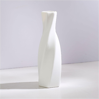 #ad Ceramic Vase Flowers Vase Modern Home Decor White Geometric Decorative Vases $36.28