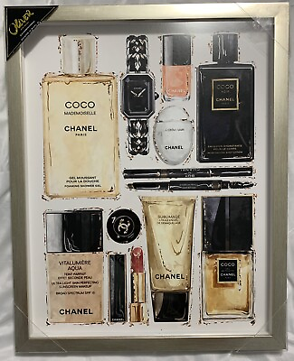 #ad #ad NEW Oliver Gal x Chanel Accessories 16 x 20 Shadowbox Wall Art Poster RARE $149.95