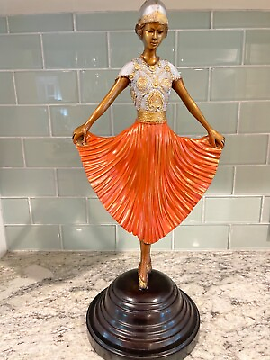 #ad #ad Art Deco Bronze Statue in style of Demetre H. Chiparus $195.00