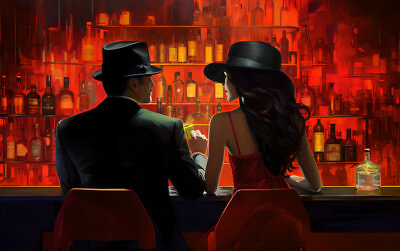 #ad Wall Art Home Decor Bar Men and Women Pop Art Painting Canvas Print Picture $49.70