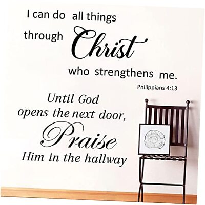 #ad 2 Sets Bible Verse Wall Decals Vinyl Inspirational Quotes Wall Decals Positive $12.78
