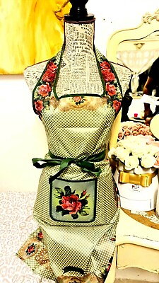 #ad Decorative kitchen Apron Colorful Flowers By Michal Negrin. $85.00