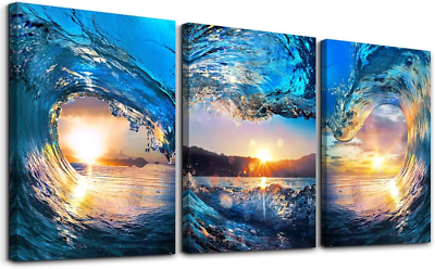 #ad #ad Canvas Wall Art for Living Room Wall Decor Bedroom Office Decoration Sunrise Oce $44.99