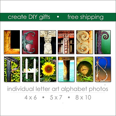 #ad Individual Letter Art Alphabet Photos for DIY Name Wall Art Signs. 4x6 Prints $1.99