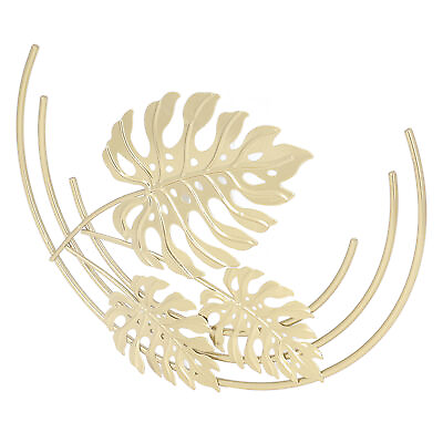 #ad A Iron Wall Sculptures Gold Metal Leaf Wall Decor For Living Room Bedroom MU $12.68