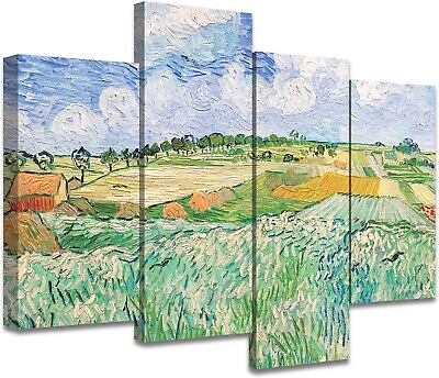 #ad Van Gogh Wall Art Canvas Prints Set os 4 Plain Near Auvers $60.99