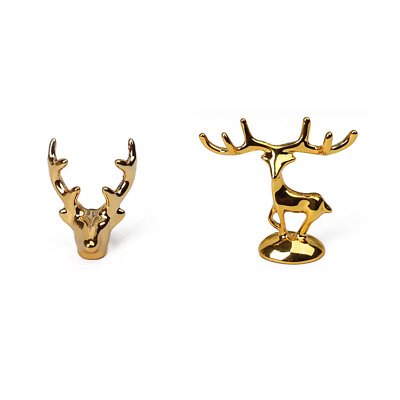 #ad Elk Deer Statue Nordic Christmas Reindeer Art Figurine Vintage Home Ornament $7.28