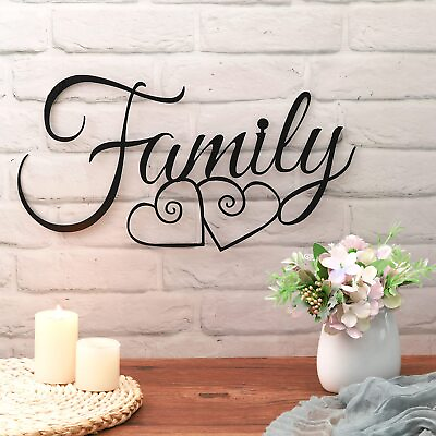 #ad #ad Metal Family Wall Decor Sign Art Rustic Family Wall Decor Wall Hanging Decora... $23.92