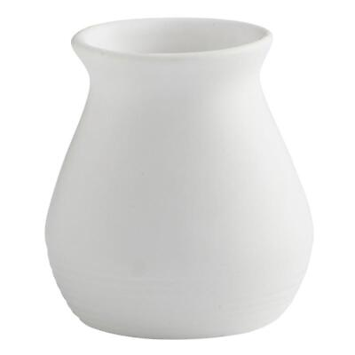 #ad White Ceramic Bloom Large Vase 6 inch H for Home Decor Living Room Pack of 2 $49.99