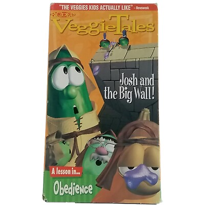 #ad VeggieTales VHS 1997 Josh And The Big Wall Big $3.99