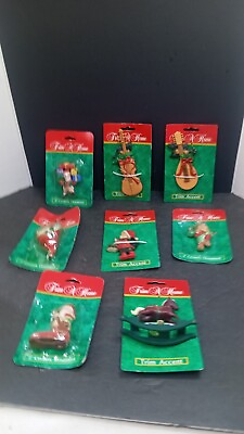 #ad ❤️ Vintage Trim A Home 12 Christmas 4 Ceramic 4 Plastic Mold Ornaments Kmart $41.99