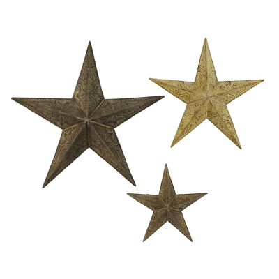 #ad Indoor Outdoor Star Wall Decor Set – Farmhouse Style – 3 Count Iron L $36.70