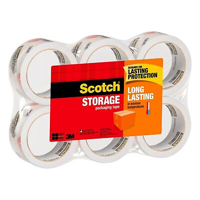 #ad Scotch 3M Storage Packing Tape 6 Rolls Heavy Duty Shipping Packaging Moving New. $15.50