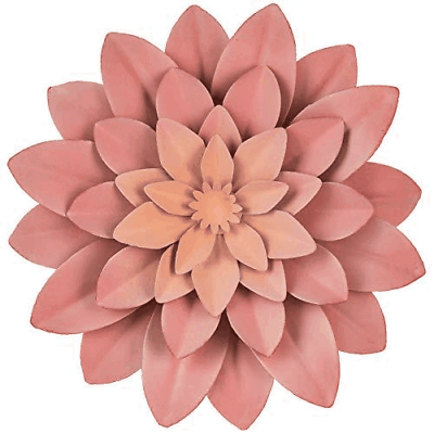 #ad 3D Metal Succulent Wall Decor Pink Hand Painted Hanging Metal Flowers Wall $11.69