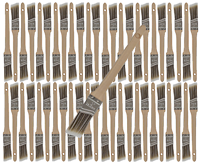 #ad 48PK 1quot;Angle House WallTrim Paint Brush Set Home Exterior or Interior Brushes $69.99