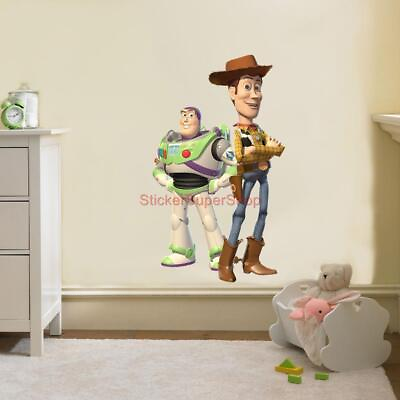 #ad WOODY amp; BUZZ Toy Story Decal Removable WALL STICKER Decor Art Mural Kids Room $29.62