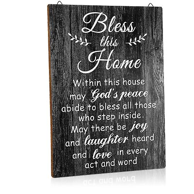 #ad House Warming Gifts New Home Bless this Home Wall Decor House Blessing Black $13.66