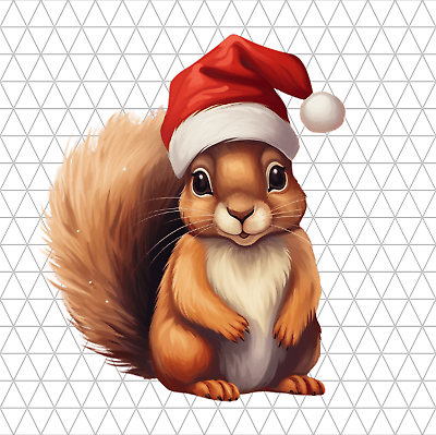 #ad Christmas Squirrel PNG Clip Art Sublimation Design Digital Download Clipart $0.99