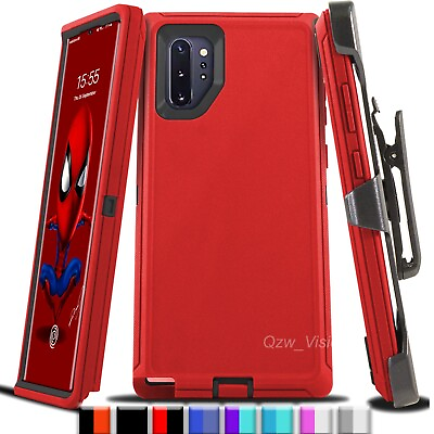 #ad Shockproof Case For Samsung Galaxy Note 10 10 Plus Heavy Duty Cover Belt Clip $10.48