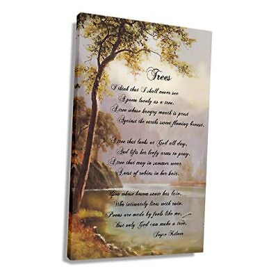 #ad Art Posters Office Decor Poem Canvas Inspirational Wall Art Framed 16x24 Trees $78.35