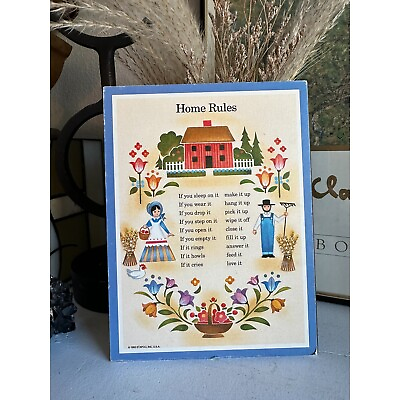 #ad Vintage House Rules Sign 1993 $11.20