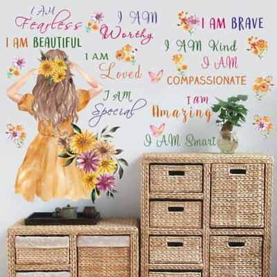 #ad Wall Sticker Butterfly Wall Decal Stickers Inspirational Wall Decals Yellow $18.21
