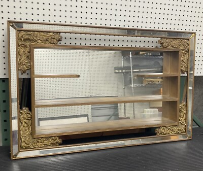 #ad Vintage Illinois Moulding Mid Century Shadow Box Wall Display Mirror Shelf $400.00
