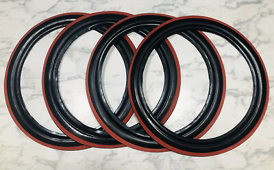 4 NOS 14quot; C5614 Western Auto Supply Wizard Portawalls Tire Wall Black Red Band $59.99