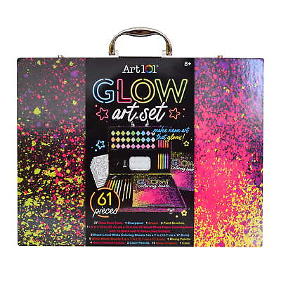 #ad #ad Glow and Neon Drawing and Painting Art Set，61 Pieces Multifunctional Set $18.97