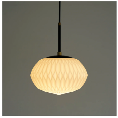 #ad Pendant Light Japanese Modern Interior Glass Steel Oval × Geometric New $310.00