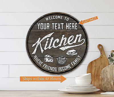 #ad Personalied Kitchen Sign Welcome Friends Family Wall Decor Pantry 100142002010 $39.95