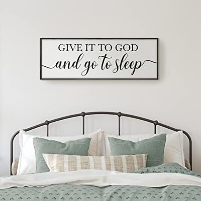 #ad #ad Vivegate Give It To God And Go To Sleep Wall Decor for Bedroom Wall Decor $56.63