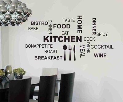 #ad #ad Kitchen Quote Modern Art Removable Bedroom Art Mural Vinyl Wall Sticker $12.99