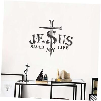#ad #ad Religious Wall Decals Jesus Saved My Life Inspirational Bible Quotes for $19.57