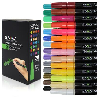 #ad #ad Acrylic Paint Pens Set of 28 Premium Markers Extra Fine Tip for DIY Art Project $24.99