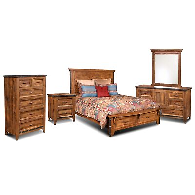 #ad Sunset Trading Rustic City 5 Piece King Bedroom Set $6546.42