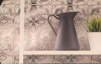 #ad #ad Silver Foil Print Wall Tiles DIY Home Office Wall Art Modern Home Decor Sale $15.99
