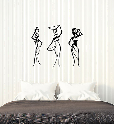 #ad Vinyl Wall Decal African Women Africa Ethnic Style Room Home Stickers ig5694 $68.99