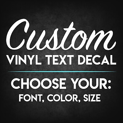 #ad #ad Custom Vinyl Lettering Transfer Decal Sticker Personalized Wall Window $2.99