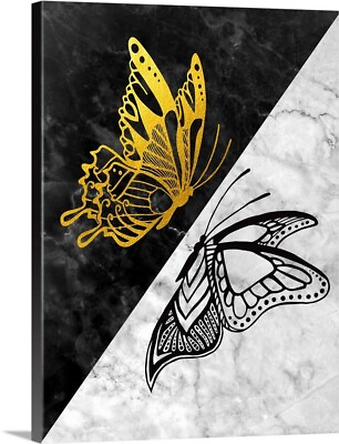 #ad Gold Butterflys Canvas Wall Art Print Home Decor $329.99