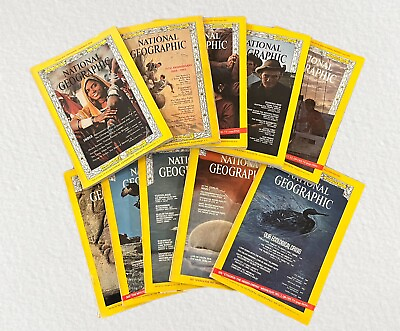 #ad #ad Vintage Lot of 10 National Geographic 1960s 70s 80s No Duplicates $22.85