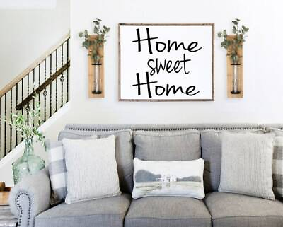 #ad 3D Home sweet Home Sign Wall Hanging Sign Farmhouse Sign Rustic Home Sign $76.99