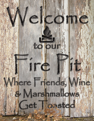 #ad #ad Tin Signs Fire Pit Vintage Home Metal Sign Wall Décor 2455 $18.84